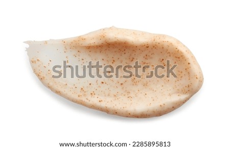 Sample of scrub isolated on white, top view