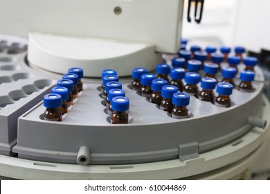 Sample Test In Vial For Gas Chromatography (GC), Is A Common Type Of Chromatography Used In Analytical Chemistry.