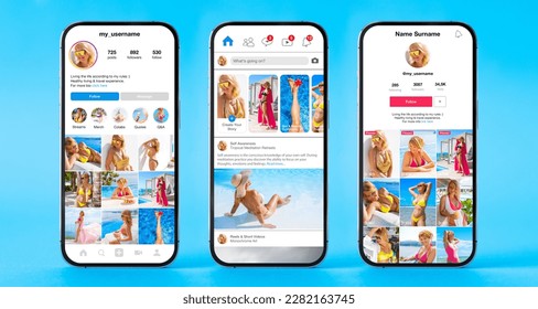 Sample user content on different social media platforms