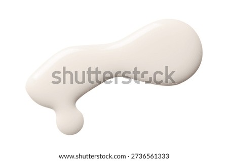 A sample of white matte nail polish. Isolated on a white background