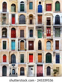sampler of doors from malta - Shutterstock ID 245339536