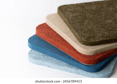 Samples of acoustic polyester material