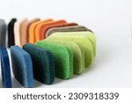Samples of acoustic polyester material in different colors