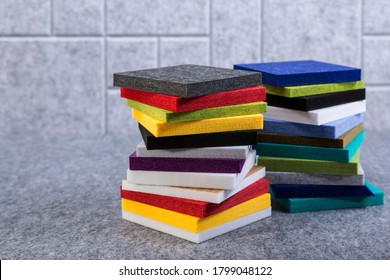 Samples Of Acoustic Polyester Material In Different Colors