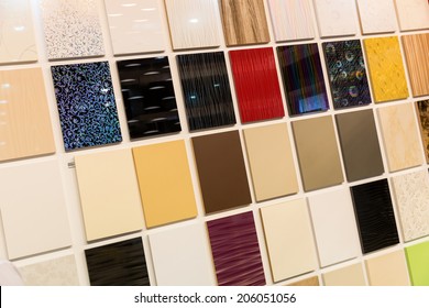 Samples Of A Ceramic Tile In Shop