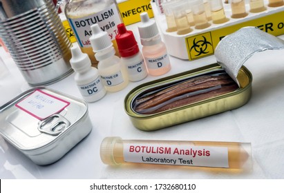 Samples Contaminated By Clostridium Botulinum Toxin That Causes Botulism In Humans, Laboratory Research, Conceptual Image