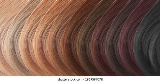different dyed colors hair
