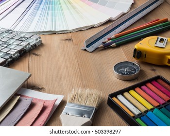 samples of material concept interior design