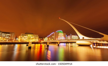 Samuel Beckett Bridge, Dublin, Ireland, the harp bridge Dublin