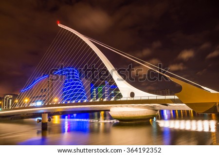 Samuel Beckett Bridge, Dublin, Ireland.