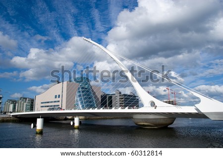 The Samuel Beckett Bridge in Dublin, Ireland