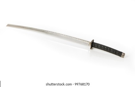 Samurai Sword Isolated On White Background