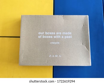 SAMUT PRAKAN, THAILAND - March 6 2018: Zara Clothing Online Box.