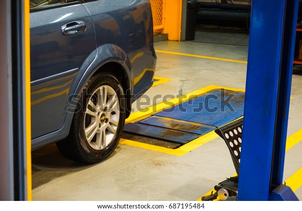 SAMUT SAKORN, THAILAND - JULY 24, 2017 : B-Quik,As\
Experts Services And Maintenance For Tyres, Brake System,\
Batteries, Shock Absorbers, Car Suspension, Air Conditioning\
Systems, And Oil Change