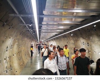 Samyan MRT Tunnel, Samyan Mitrtown, New Landmark In Sam Yan , Bangkok, October 2019