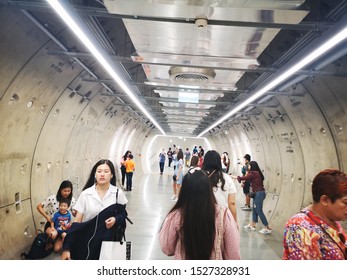 Samyan MRT Tunnel, Samyan Mitrtown, New Landmark In Sam Yan , Bangkok, October 2019