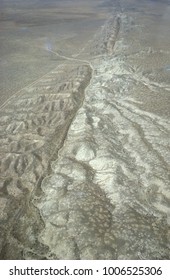 San Andreas Fault (aerial), Carrizo Plain, CA