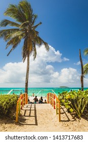 San Andres Colombia - Beach With Palm Trees