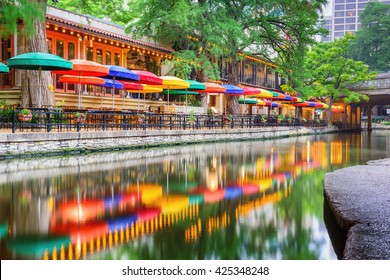 San Antonio, Texas, USA Cityscape At The River Walk.