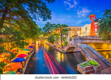 San Antonio, Texas, USA cityscape at the River Walk. - Shutterstock ID 664656202