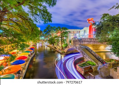 San Antonio, Texas, USA Cityscape On The River Walk.