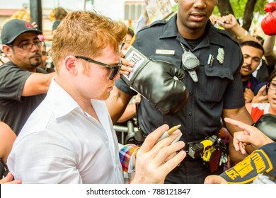 San Antonio, Texas . USA- May 7, 2014: Press Conference For Canelo Alvarez And Erislandy Lara Fight