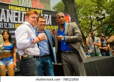 San Antonio, Texas . USA- May 7, 2014: Press Conference For Canelo Alvarez And Erislandy Lara Fight