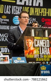 San Antonio, Texas . USA- May 7, 2014: Press Conference For Canelo Alvarez And Erislandy Lara Fight