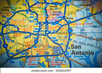 San Antonio. USA Map