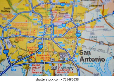 San Antonio. USA Map