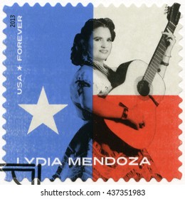 SAN ANTONIO, USA - MAY 15, 2013: A Stamp Printed In USA Shows Lydia Mendoza (1916-2007), Series Music Icons Forever, Circa 2013