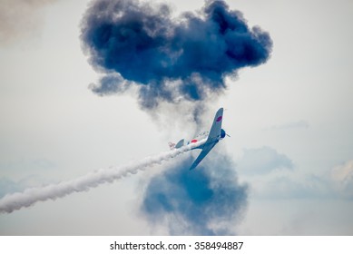 SAN ANTONIO, USA - October 31, 2015: Japanese Zero War Plane At Airshow (Public Event)