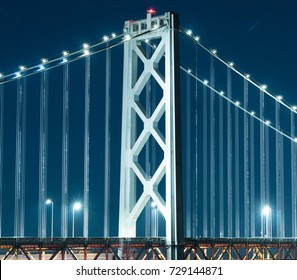 The San Francisco–Oakland Bay Bridge At Night