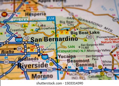 Map Of San Bernardino County San Bernardino Usa Map Travel Background Stock Photo (Edit Now) 1503314390