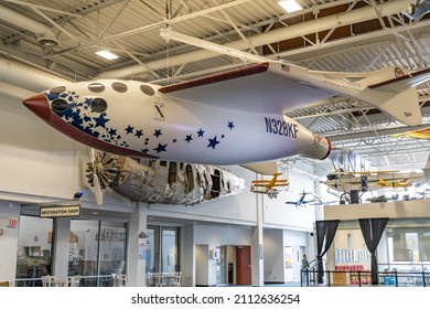 San Carlos, CA, USA - January 17, 2022: SpaceShipOne At Hiller Aviation Museum.