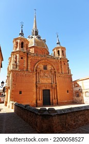 San Carlos Del Valle, Spain; Jun 14 2019: Spanish Baroque Architecture. Church Of Christ In San Carlos Del Valle, Ciudad Real Province, Castilla La Mancha, Spain. 