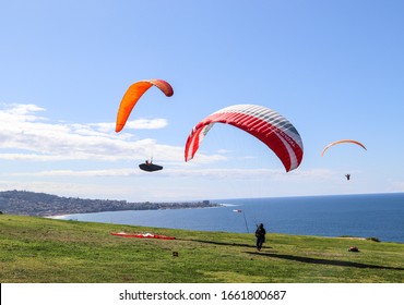 San Diego CA 3-02-2020  Paragliding At Torrey Pines Gliderport