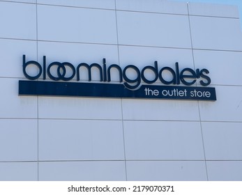 San Diego, CA - July 1, 2022: Close Up Of Bloomingdales Outlet Store Sign On Storefront Inside Westfield Galleria Mall.