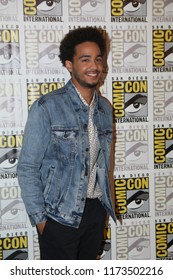 San Diego, CA - July 20, 2018:  Jorge Lendeborg Jr. from Paramount Pictures’ Bumblebee film arrives at Comic Con 2018 in San Diego, CA.
