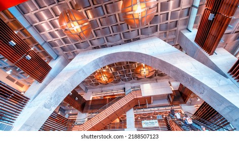 SAN DIEGO, CA - JULY 30, 2017: Interior Of San Diego Public Library