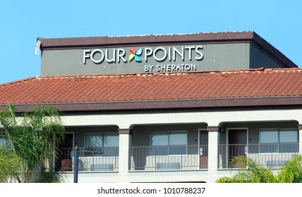 SAN DIEGO, CA, USA - JAN 15, 2018:  Four Points by Sheraton Hotel Company logo 