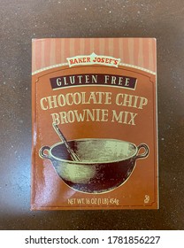 San Diego, CA / USA - July 22. 2020: Picture Of A Baker Josef's Chocolate Chip Brownie Mix Box.