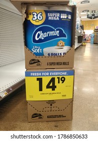 San Diego, CA / USA - May 28 2020: Charmin Toilet Paper Rolls Sold At A Markup.