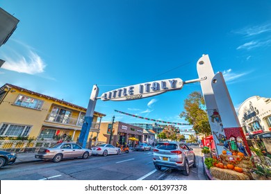 San Diego, CA, USA - November 05, 2016. Welcoming Arch In Little Italy