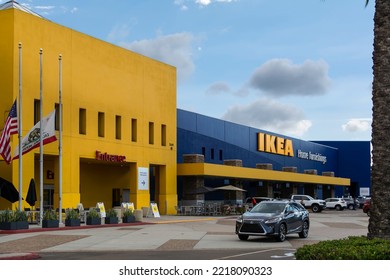 San Diego, California – August 12, 2022: Ikea Store Building Exterior. IKEA Is A Swedish Multinational Conglomerate That Designs And Sell Affordable Furniture And Home Goods.