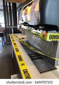 San Diego California Caution Tape Fountain Soda March 2020