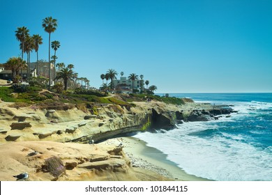San Diego California Coast Line, La Jolla Shores in San Diego, California USA