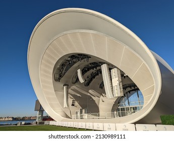 San Diego, California - February 03, 2022: The Outdoor Music Venue The Rady Shell At Jacobs Park