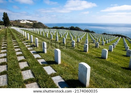 San Diego, California, looking at the Fort Rosecrans National Cemetery (Proceeds Donated to Veterans) Stock photo © 