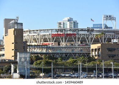 SAN DIEGO, CALIFORNIA - OCT 24: Petco Park in San Diego, California, as seen on Oct 24, 2018. It is home to the San Diego Padres of Major League Baseball (MLB).